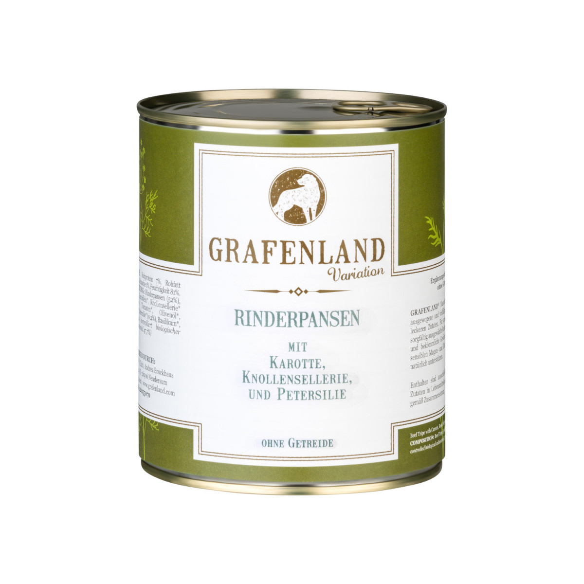 Premium Rinderpansen Menü für Hunde | 800g