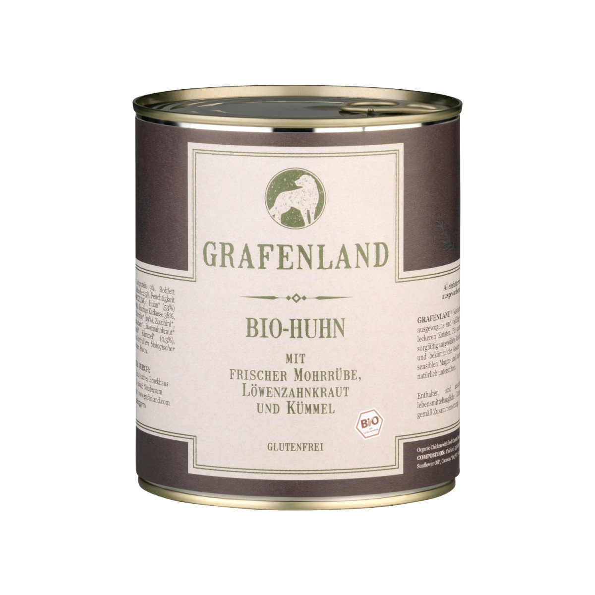 Grafenland Bio-Menü Huhn mit Mohrrübe und Krä