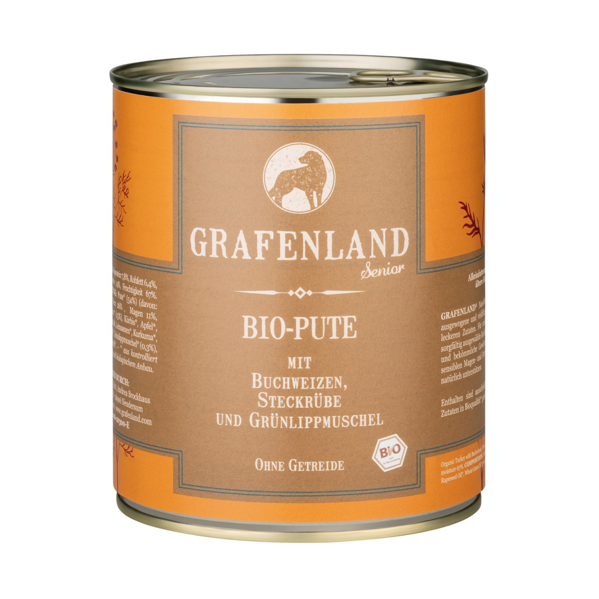 Produktaufnahme des GRAFENLAND® Bio-Putenmenüs...